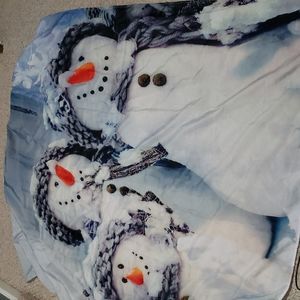 Snowman Christmas Shower Curtain